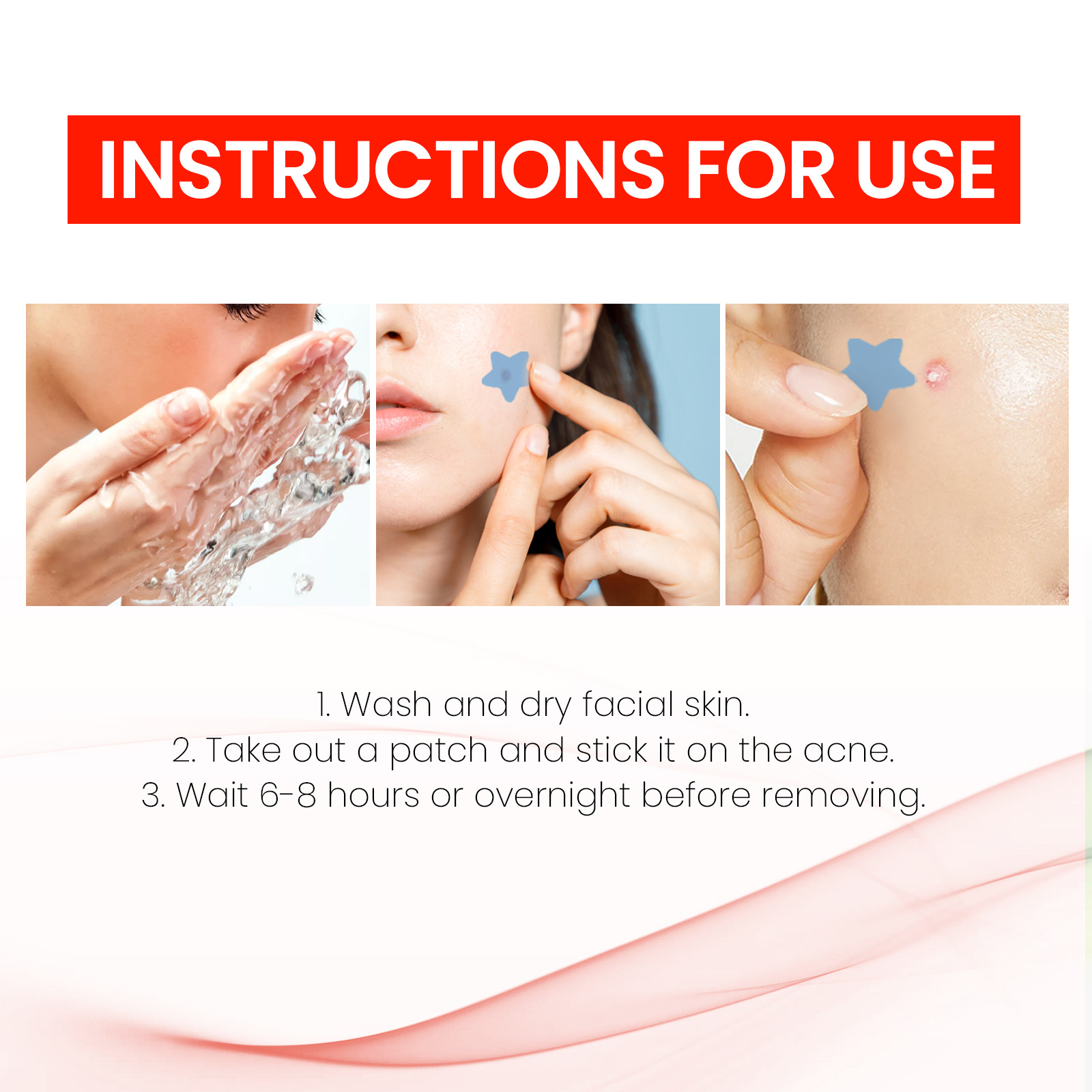 Pimple Patches,Pimple Patches For Face, Hydrocolloid Acne Patches, Cute Star Stickers Hydrocolloid Acne Pimple Patch For Covering Zits And Blemishes - Image 2