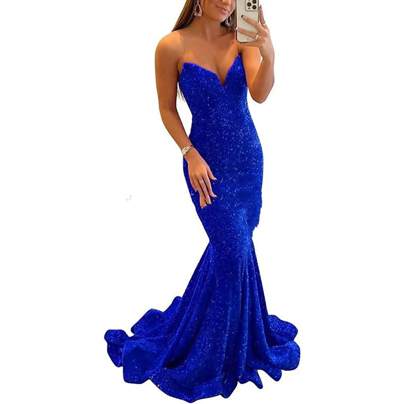 Sequin Evening Dresses For Women Formal Long Prom Party Gowns - Image 3