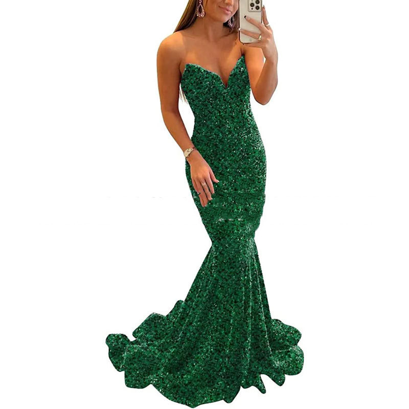 Sequin Evening Dresses For Women Formal Long Prom Party Gowns - Image 8